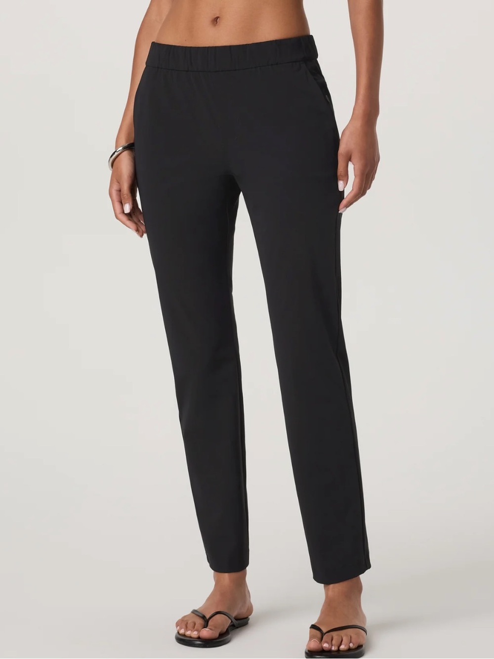 Vuori Miles Ankle Pant Women XL Black Performance Activewear Elastic Waist VW404